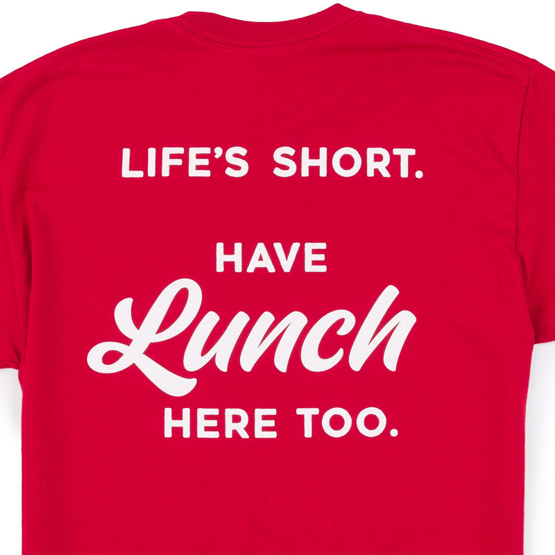 Life's Short, Have Lunch SS Tee - Sport Scarlet Red