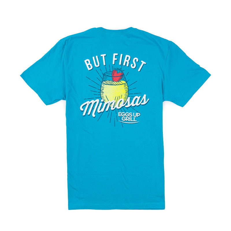 But First Mimosas SS Tee - Tropical Blue