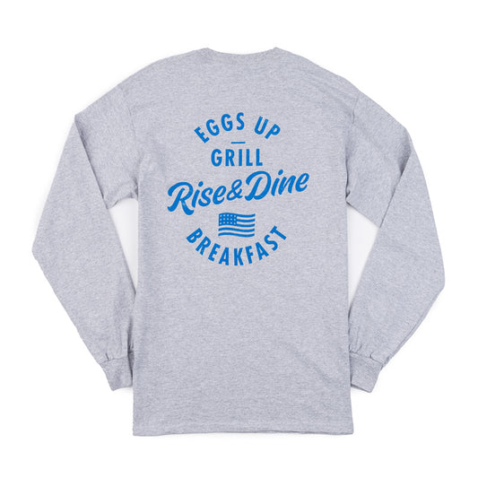 Rise & Dine Breakfast LS Tee - Sport Grey