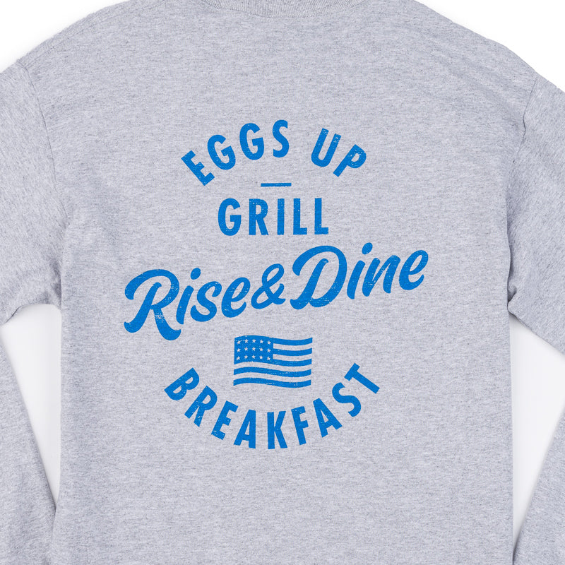 Rise & Dine Breakfast LS Tee - Sport Grey