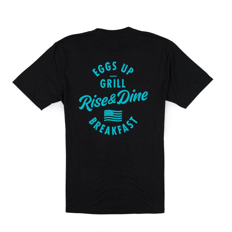 Rise n Dine Triblend Tee - Black