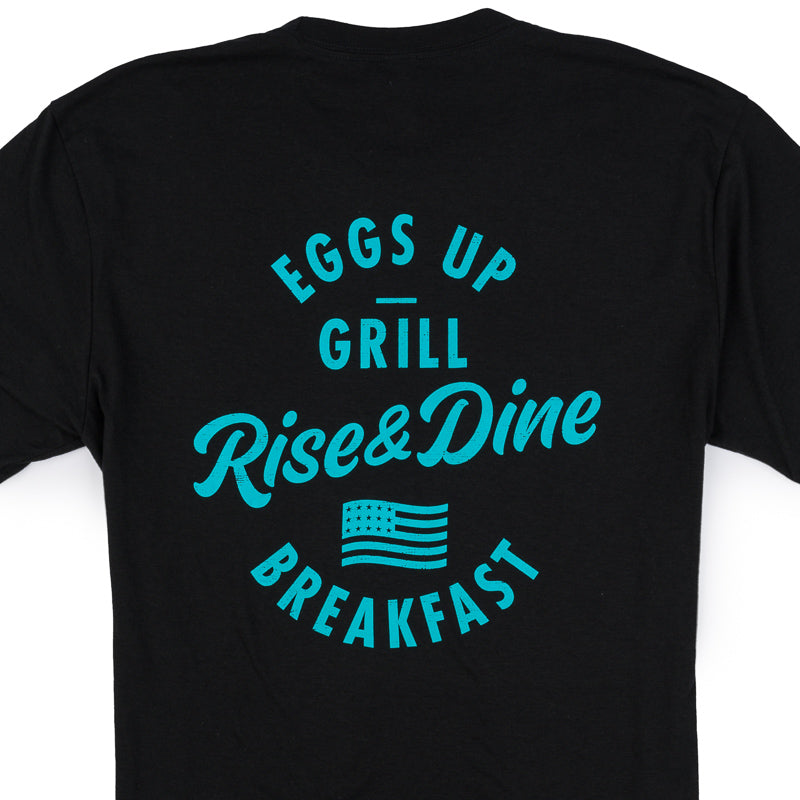 Rise n Dine Triblend Tee - Black