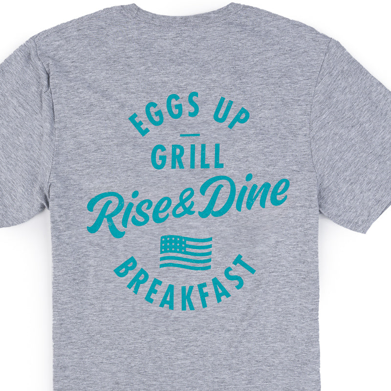 Rise n Dine Breakfast Tee - Sport Grey