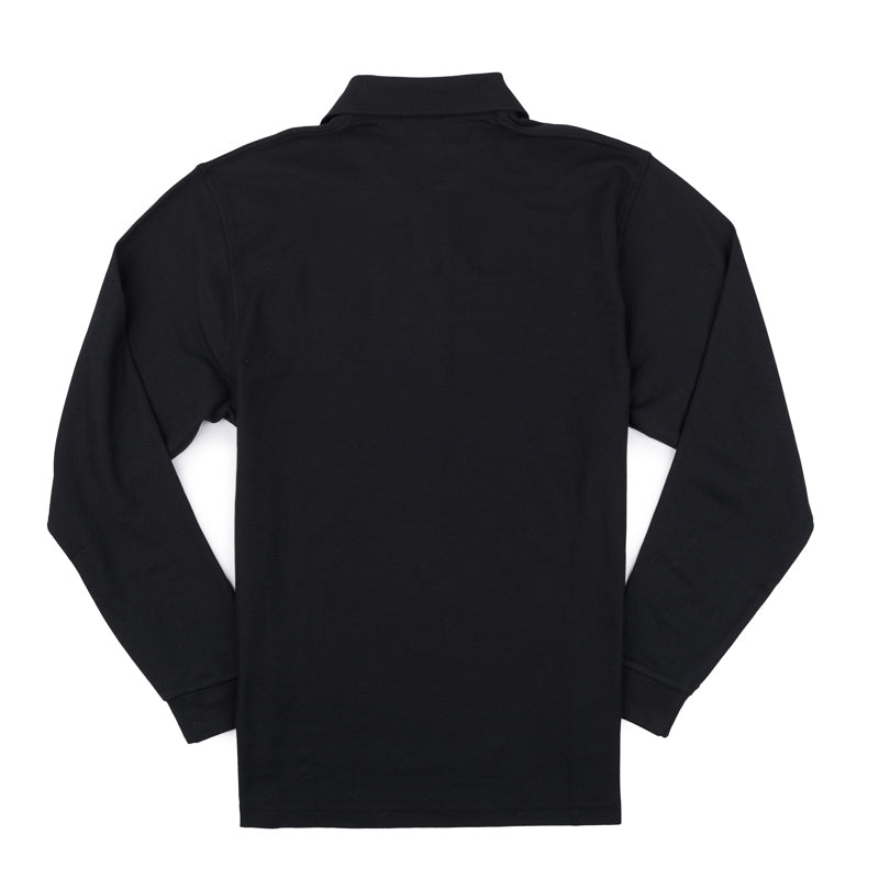 Men's Long Sleeve Polo - Black