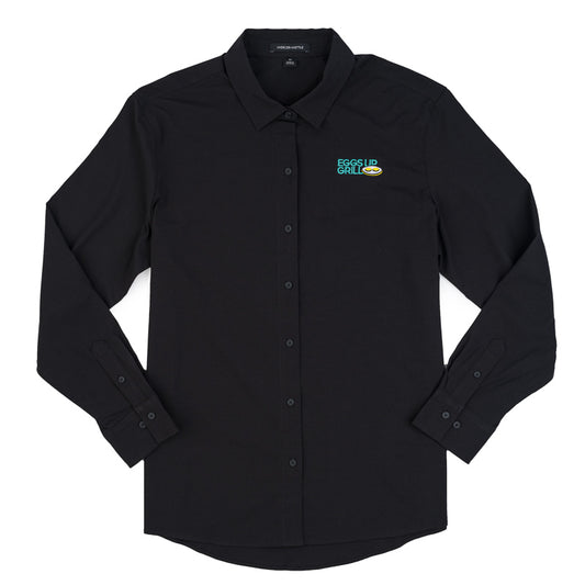 Women's LS Stretch Woven Shirt - Black