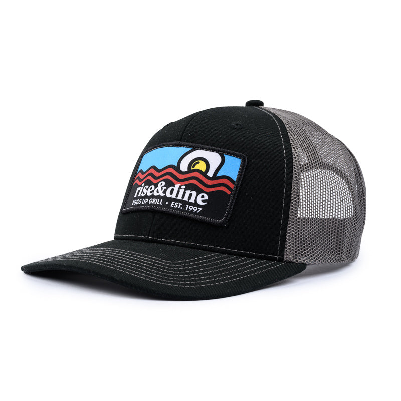 Rise n Dine Trucker Cap - Black / Charcoal